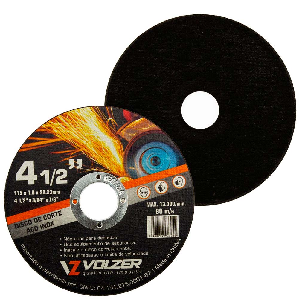 Discos Corte Aço Inox Volzer